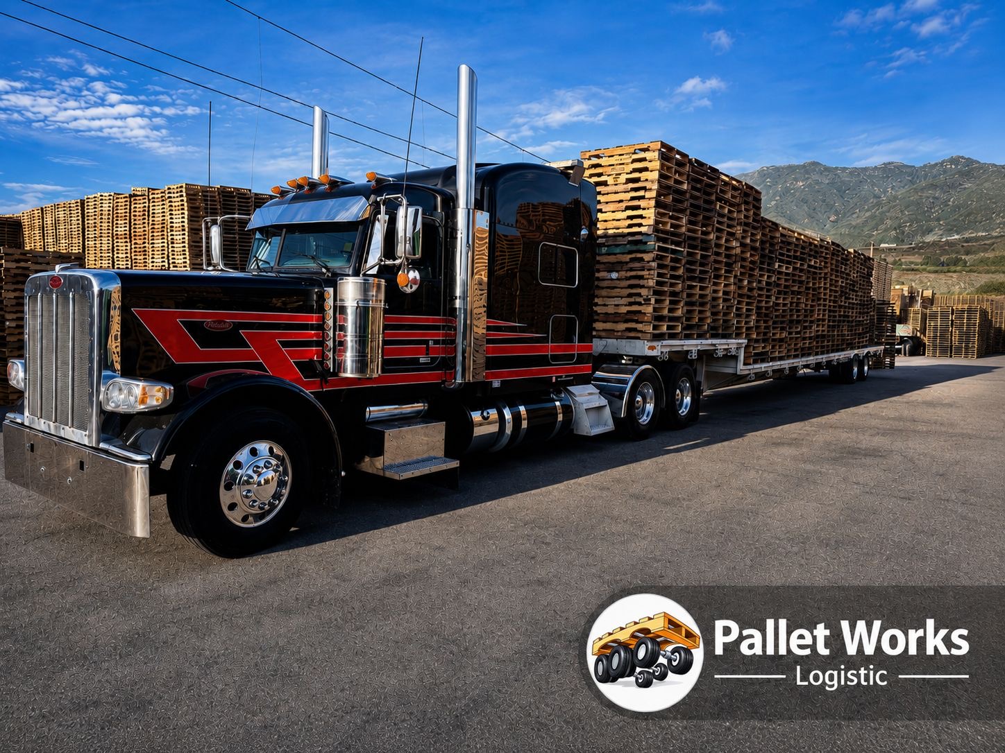 Warehouse with pallets